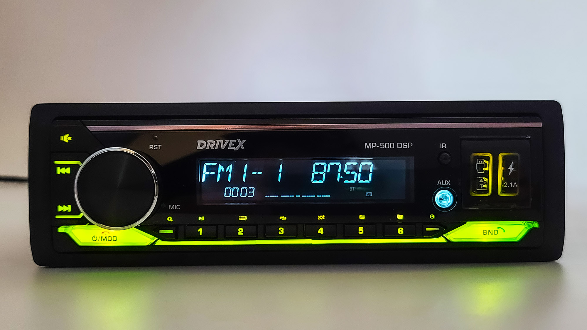 Автомагнітола 1-Din DriveX MP-500 DSP 4x50W BT/APP/RDS/ЗУ-2.1А